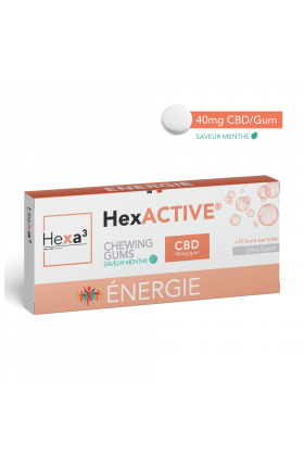 CBD Chewing-Gums ENERGIE - HexACTIVE® 10x40mg Hexa3