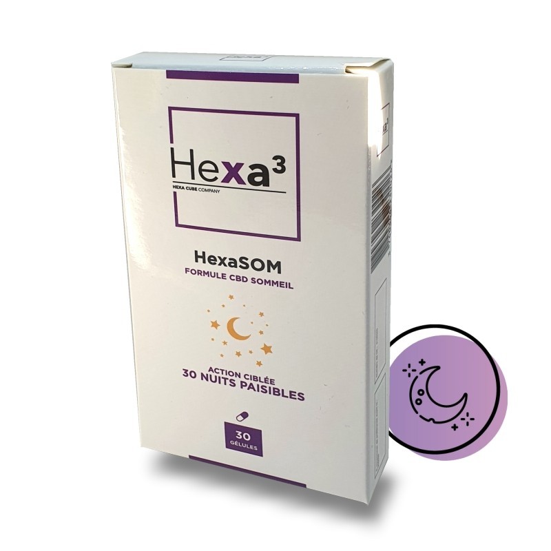 HEXASOM - formule CBD sommeil - 30 gel - Hexa3 - Hexacube