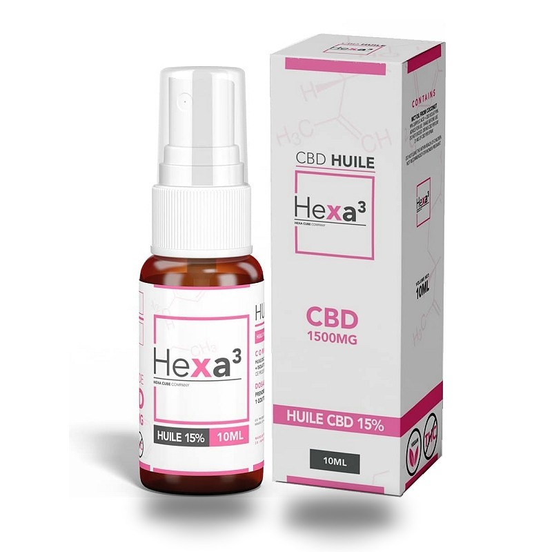Huile CBD - MCT 15% 10ml Spray Hexa3 - Hexacube