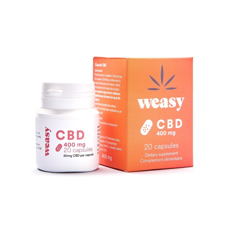 CAPSULES SOMMEIL huile CBD 20 x 20mg - Weasy